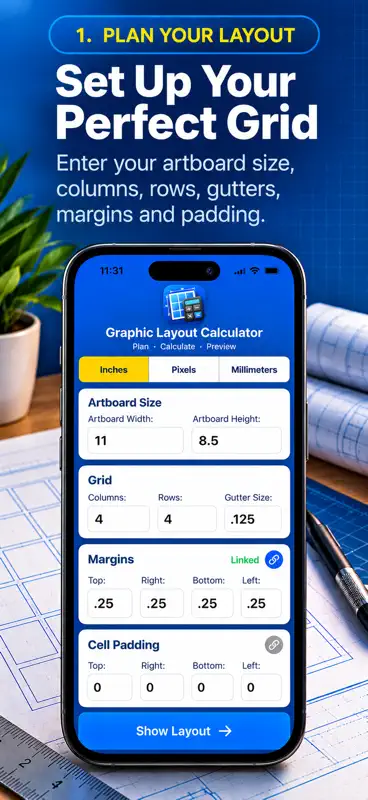 Graphic Layout Calculator screenshot 1 of 6