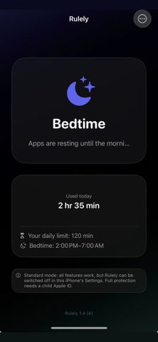 Rulely: Screen Time Rules iPhone screenshot