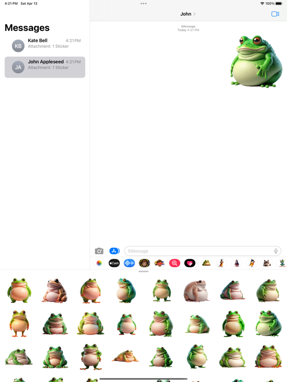 Screenshot #4 pour Fat Frog Stickers