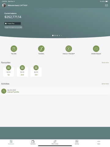 Prosperity Credit Union iPad screenshot 1