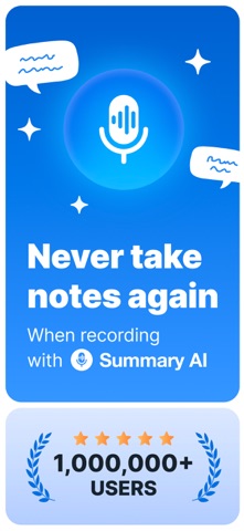 Summary - AI Note Taker App Store preview screenshot 1