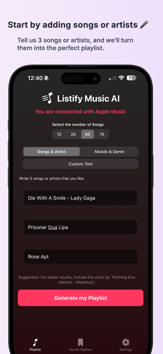 Listify Music AI Screenshot 2 of 6