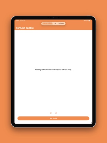 Fortune cookie iPad screenshot