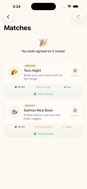 Meal Planner - Swipe Dinner screenshot 2