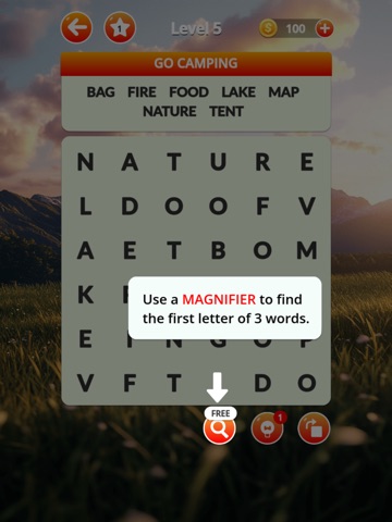 Word Search:Collect Jigsaw iPad screenshot
