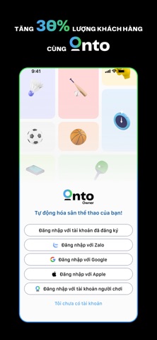 ONTO Chủ Sân: Quản Lý Thể Thao screenshot