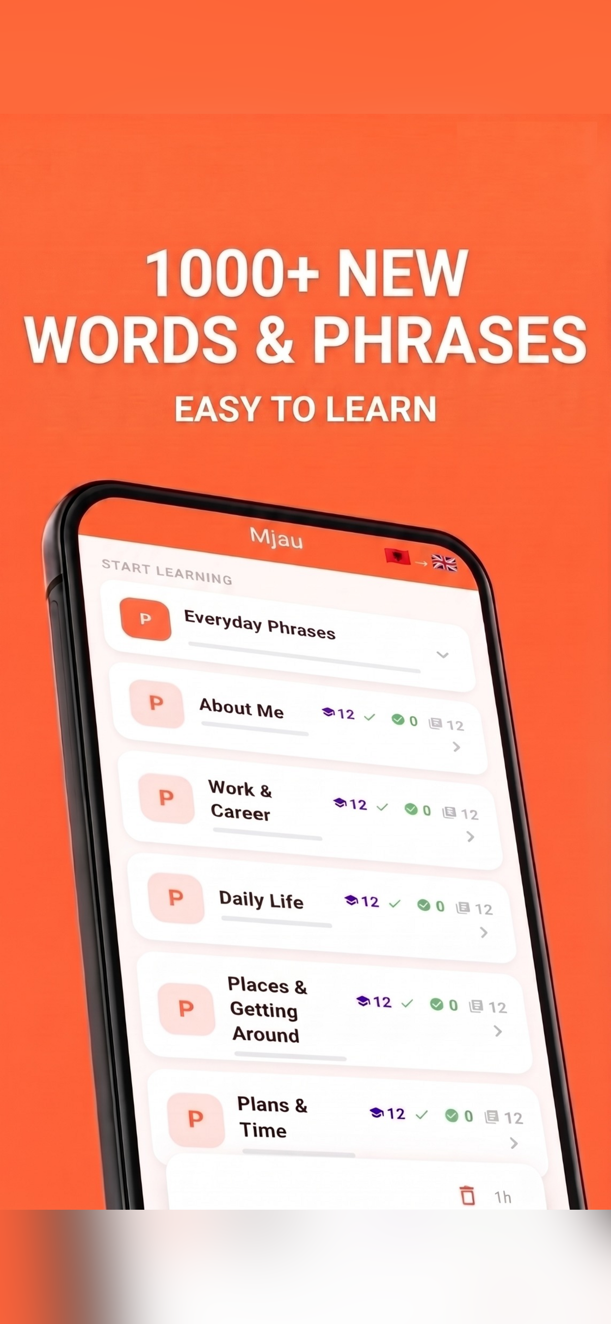 Mjau: Learn Albanian English screenshot 4