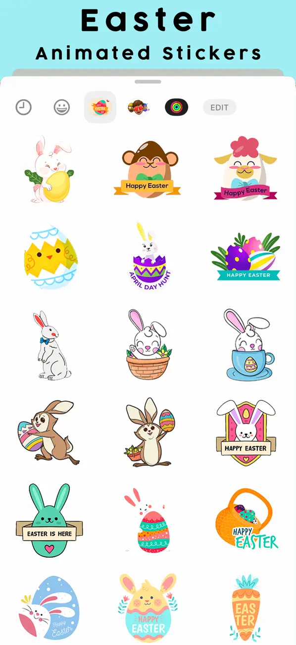 #4. Easter Animated Stickers Pack (iOS) By: Savita Yadav