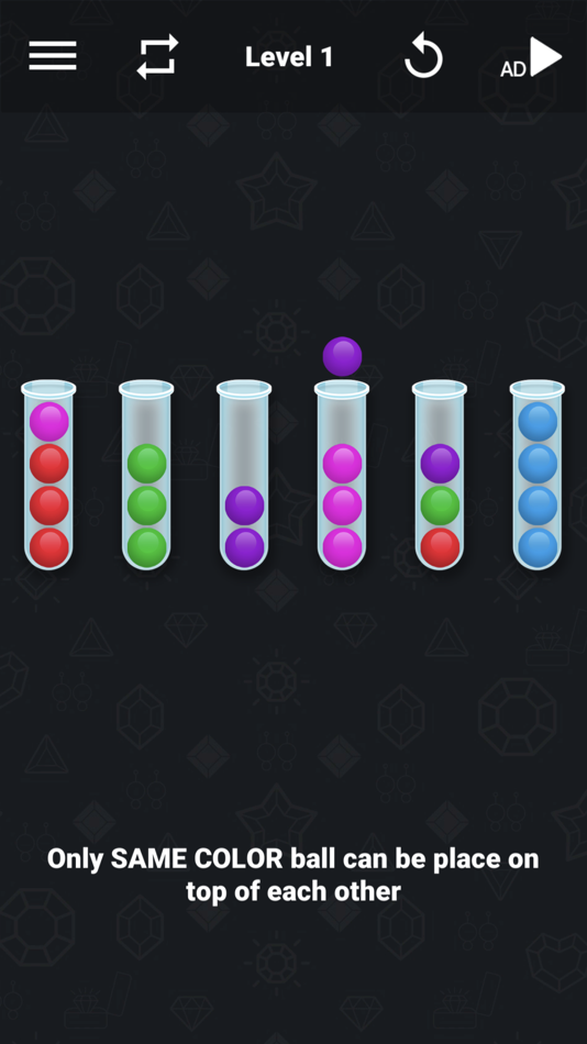 #3. Ball Sort 3D : Drop Ball Tube (iOS) By: Puzzle Mania Studio