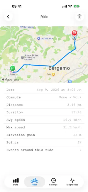 VADO ~ bike commute tracker screenshot 4