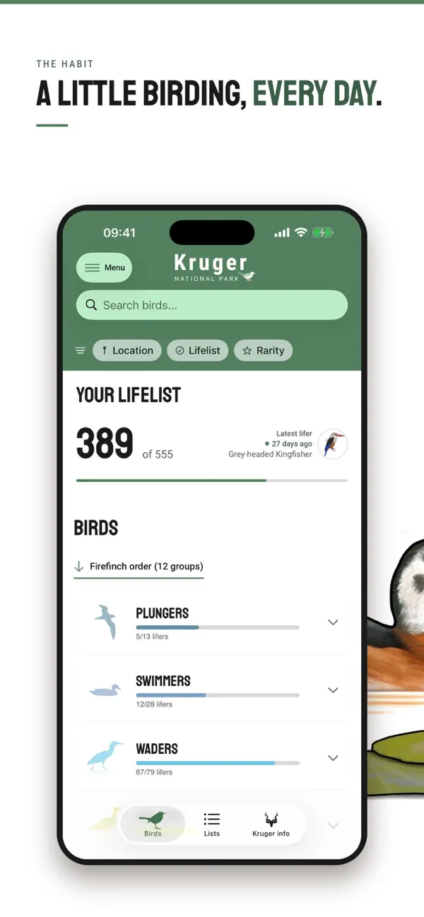 Screenshot #1 pour Kruger Birding by Firefinch