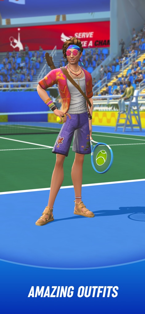 Tennis Clash：Sports Stars Game - Customize your champions with a wide range of fashionable apparel and accessories, showcasing individual flair.