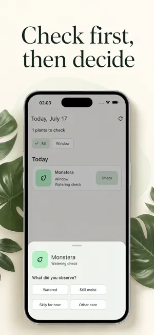 LeafCue – Plant Check Log screenshot 2
