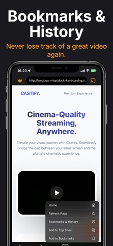 Castify: Web Video Caster iPhone screenshot