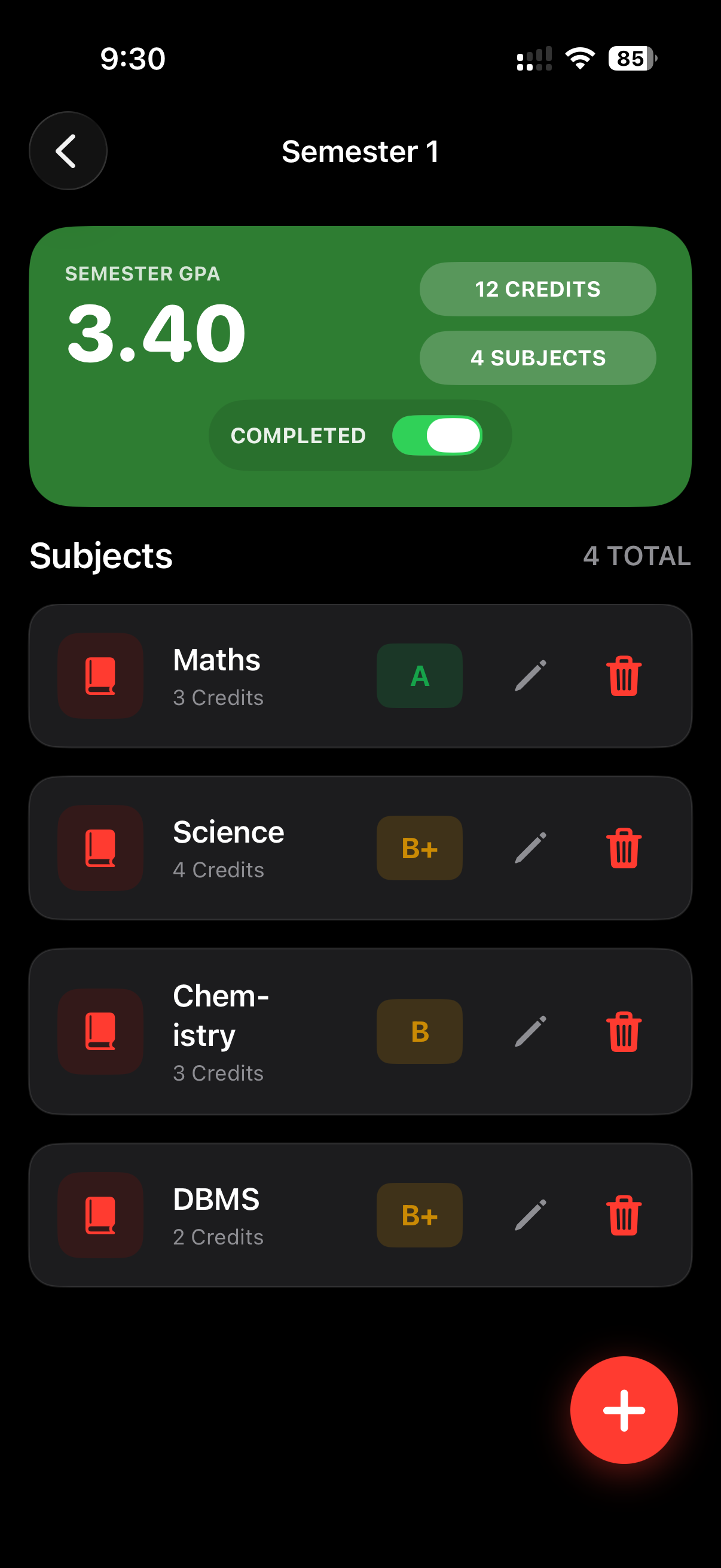 GPA Calculator - Track Grades