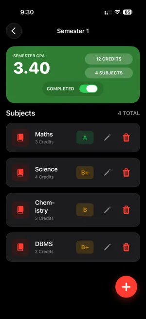 GPA Calculator - Track Grades screenshot 3