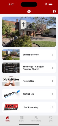 Foundry Church Bend app screenshot