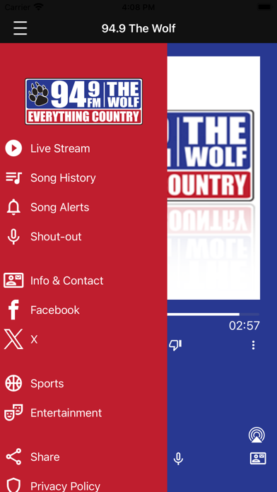 94.9 The Wolf iPhone screenshot 2 - Entertainment app