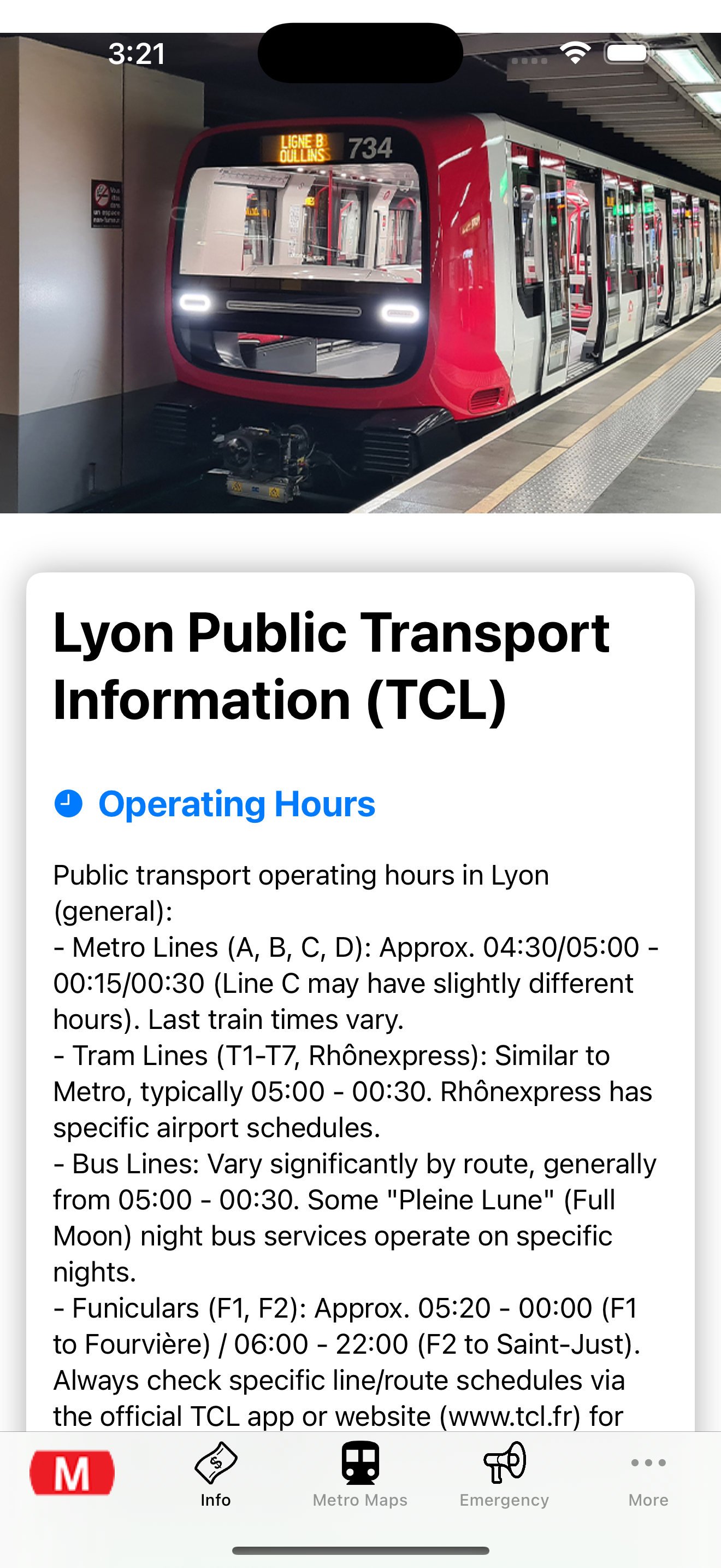 Lyon Subway Map
