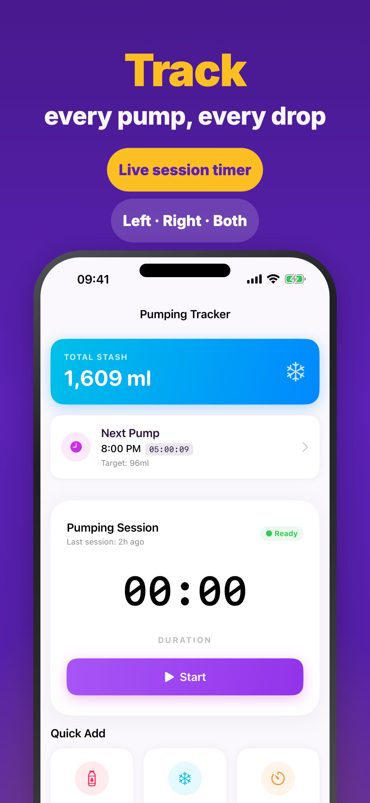 Pumping Tracker: Milk Stash