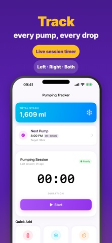 Pumping Tracker: Milk Stash iPhone screenshot