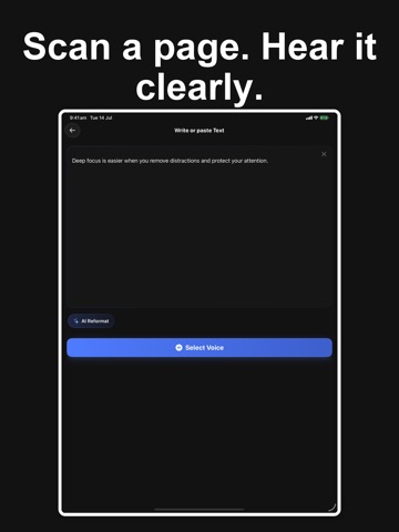 Text to Voice: Read Aloud PDF iPad screenshot