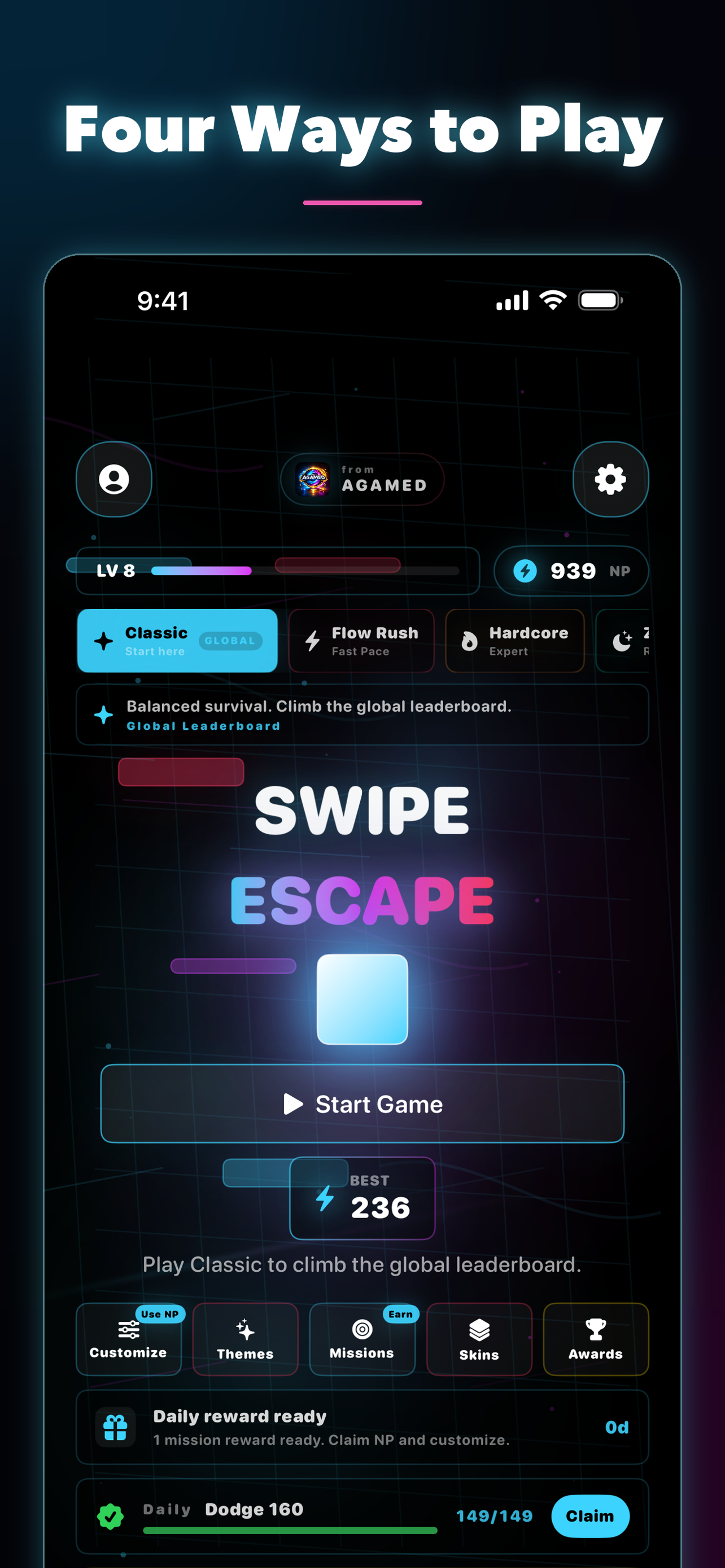 Swipe Escape: Neon Run screenshot 3