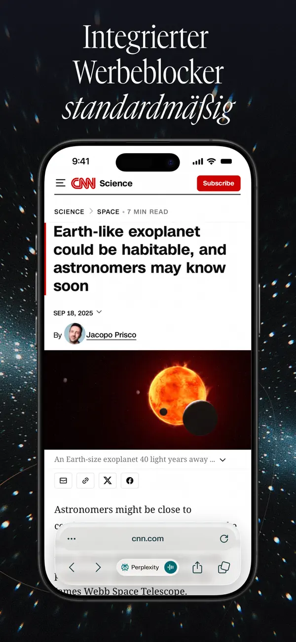 Comet - AI Browser & Assistant iPhone App Screenshot 6 – Dienstprogramme