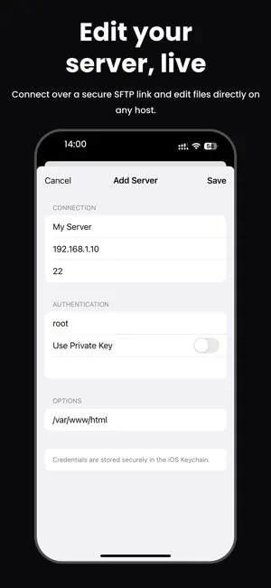 Codex - editor HTML iPhone screenshot 5