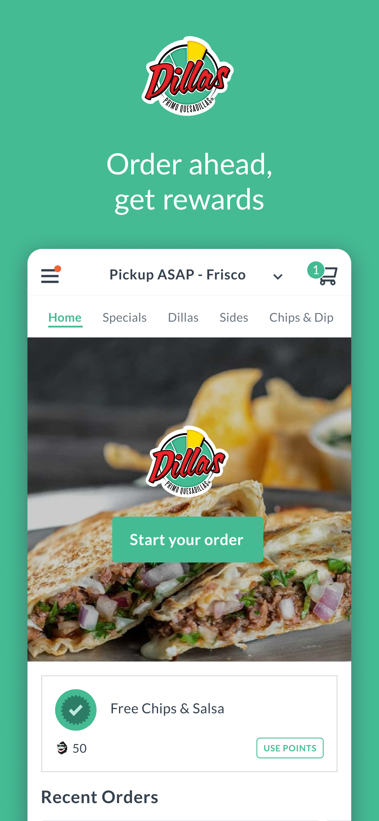 Dillas Quesadillas Rewards