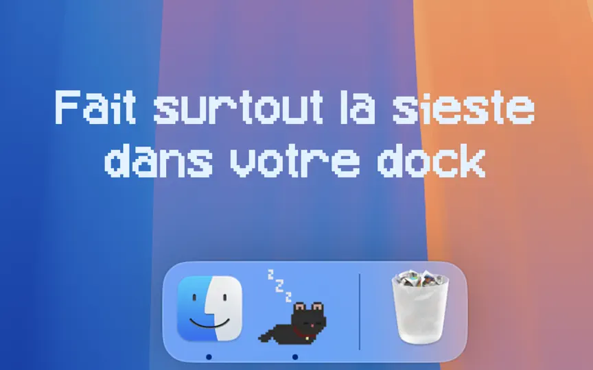 Capture d'écran de Dockitty: Un Chat Dans Le Dock sur iPhone 2