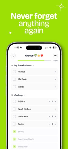 Travel Packing List: Bagio screenshot 2