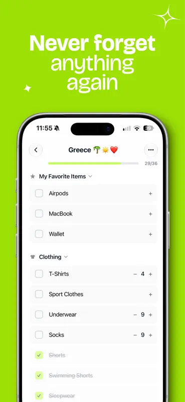 Travel Packing List: Bagio screenshot 2 of 7