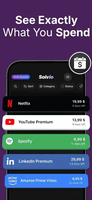 Solvio – Manage Subscriptions screenshot 2