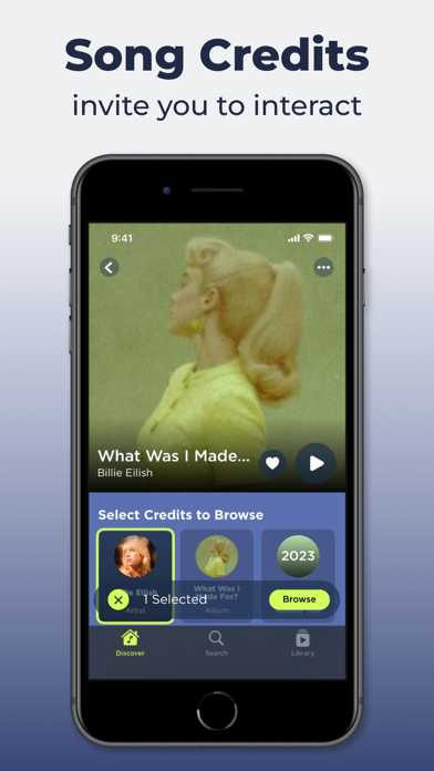 Deepr® - Song Credit Discovery iPhone screenshot 1 - Entertainment app
