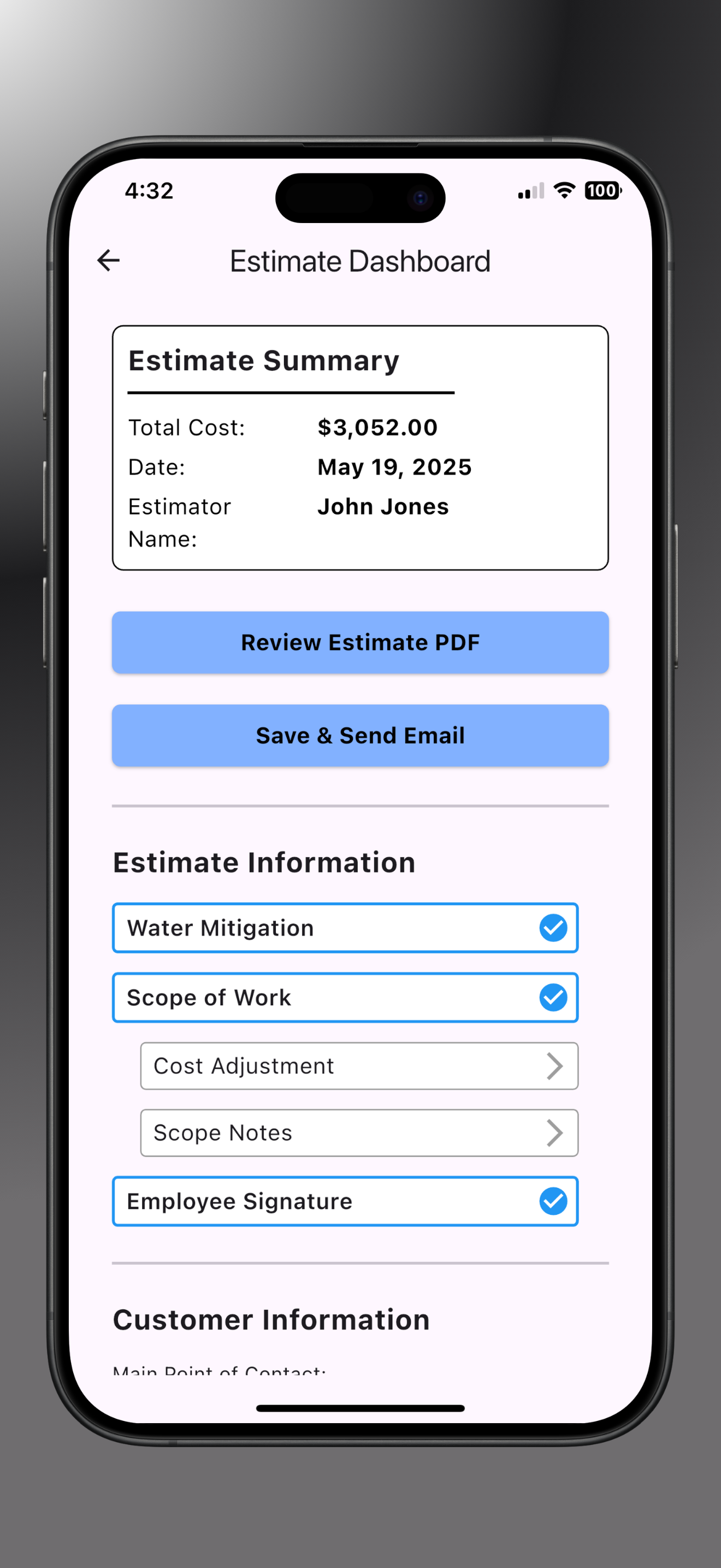Restoration Estimator screenshot 4