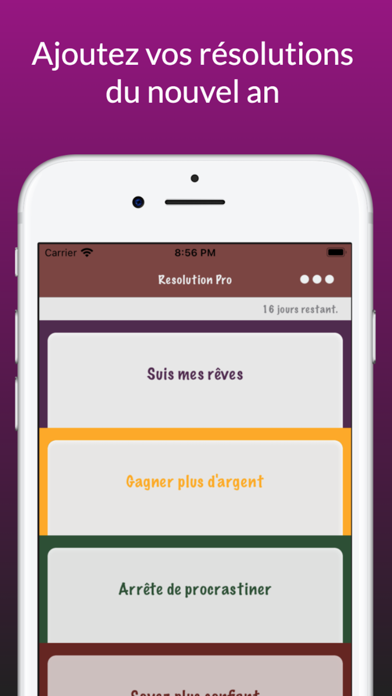 Screenshot #1 pour Suivi des objectifs Nouvel An