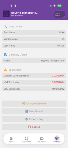 Beyond Transport: Driver App Screenshot 8 of 8