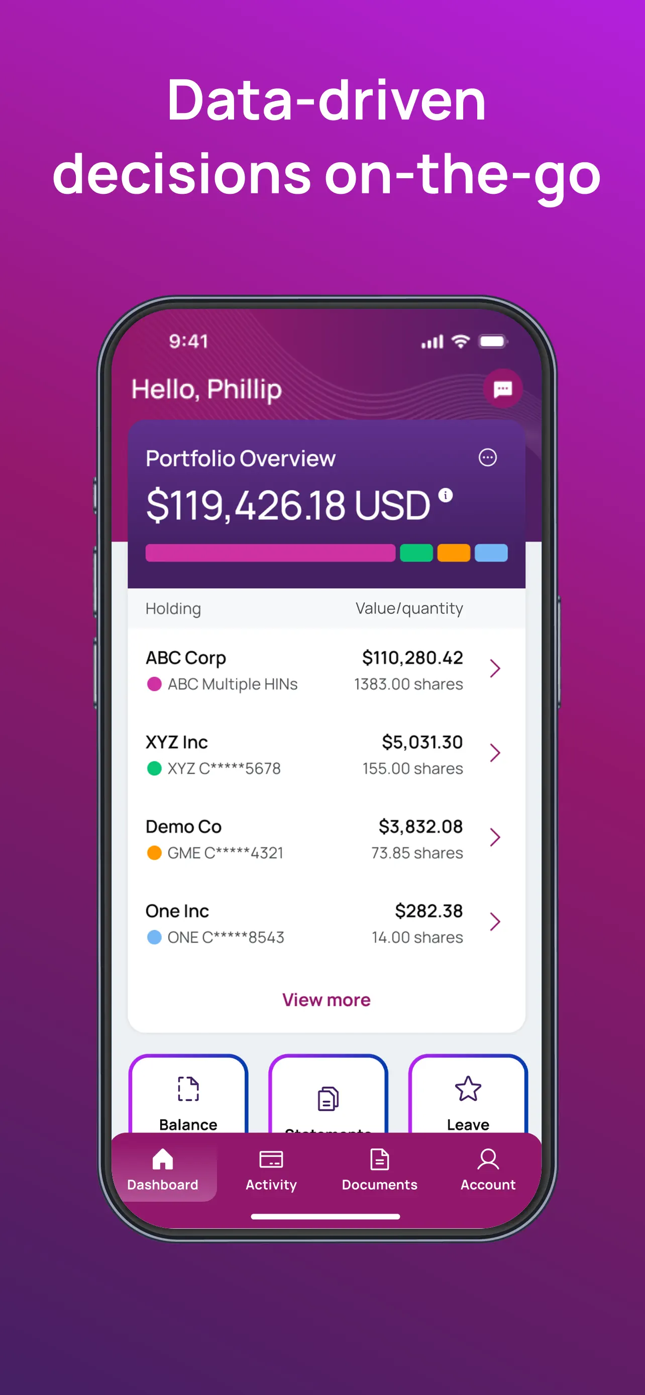 Computershare Investor Center screenshot 2
