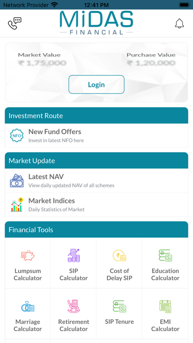 Midas Financial Screenshot