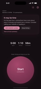 Contraction Timer — 5-1-1 screenshot