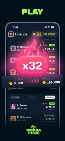 OmadaPrize: Game Sports Picks iPhone screenshot