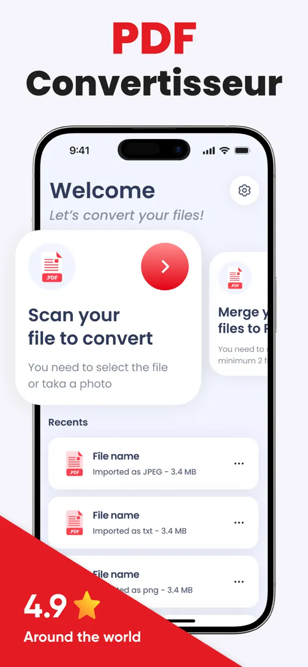 Screenshot #1 pour PDF Editor & Convertisseur App