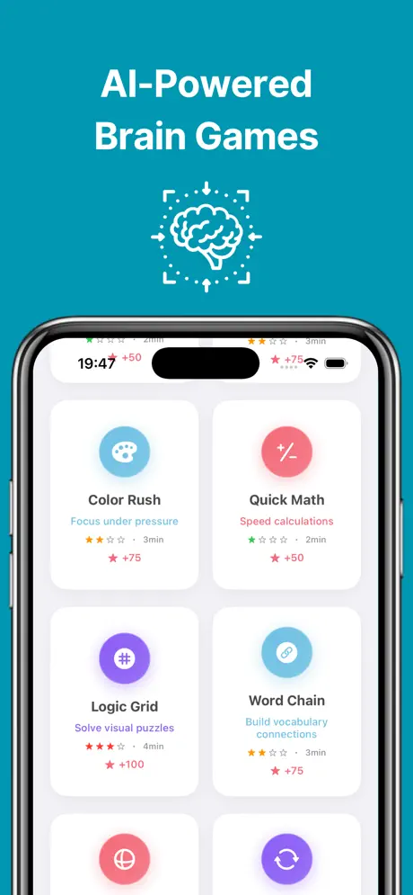 BrainFit Logic Puzzles & Focus 脑力训练应用截图