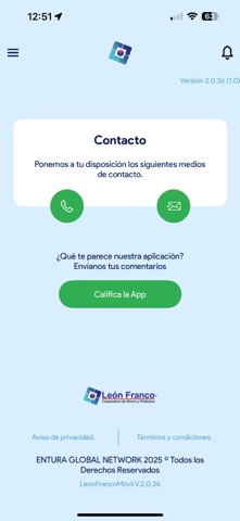 León Franco Móvil iPhone screenshot