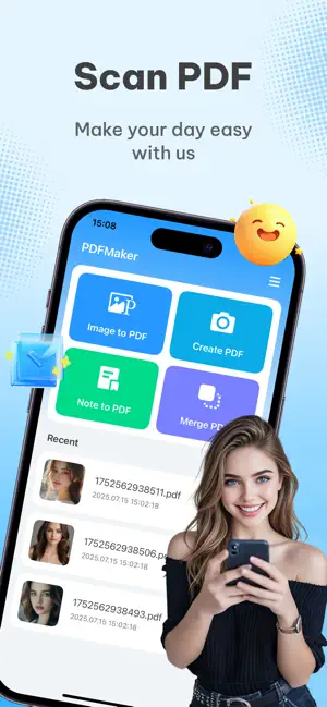 PDFMaker : Scanner Converter iPhone screenshot 1
