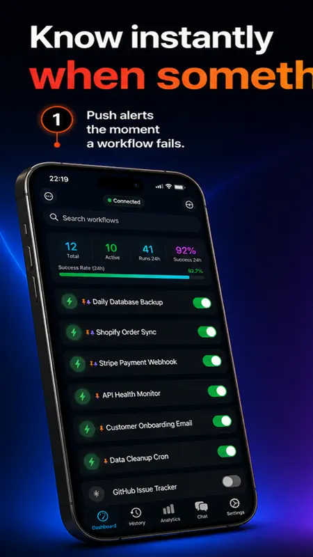WorkflowBuddy: n8n Monitor screenshot 1 of 8