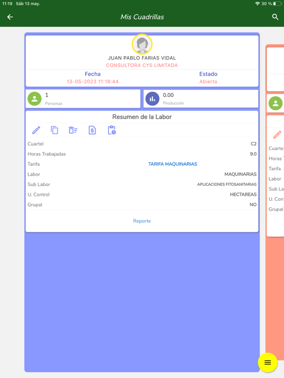 agromanagerCL iPad screenshot