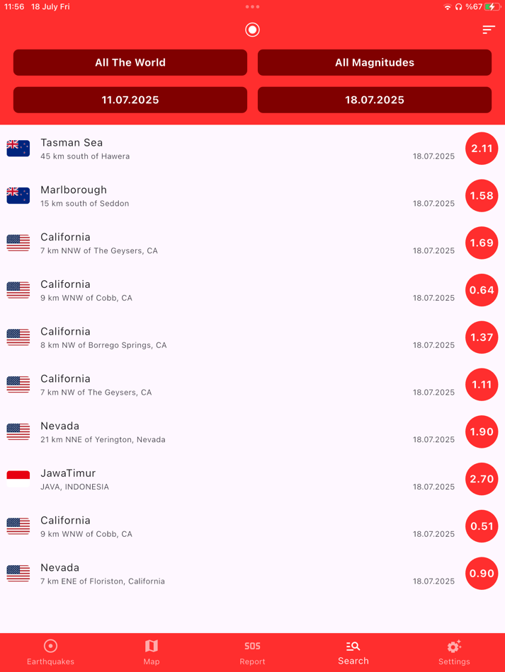 #5. Earthquake Hub & Alerts (iOS) 由: Aybat Bertan Artan
