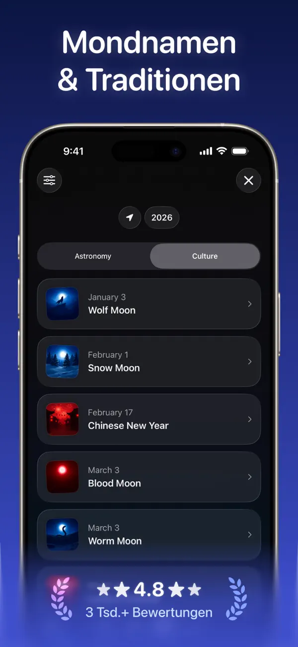 Moonlitt: Mond/Moon Tracker iPhone App Screenshot 5 – Wetter